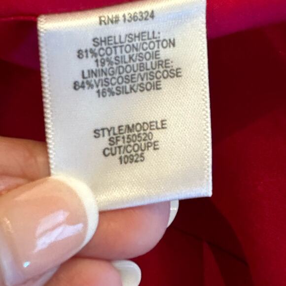 Halston Heritage Fit and Flare Fuchia Pink Cut Out Neck Dress Size 2 - Picture 11 of 12